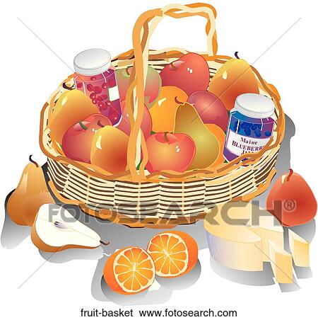 Stock Illustration - Fruit Basket. Fotosearch