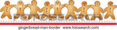 Stock Illustration - Gingerbread Man Border. Fotosearch