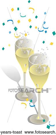 New Year's Toast View Large Illustration Stock Illustration - New Year's Toast. Fotosearch