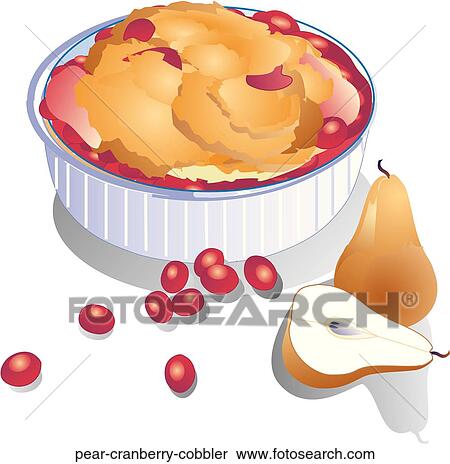Pear-Cranberry Cobbler View Large Illustration Stock Illustration - Pear-Cranberry Cobbler. Fotosearch