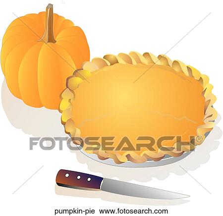 Clip Art - Pumpkin Pie. Fotosearch