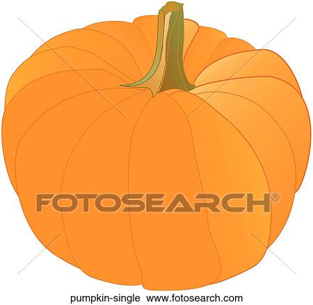 Clip Art - Pumpkin Single. Fotosearch