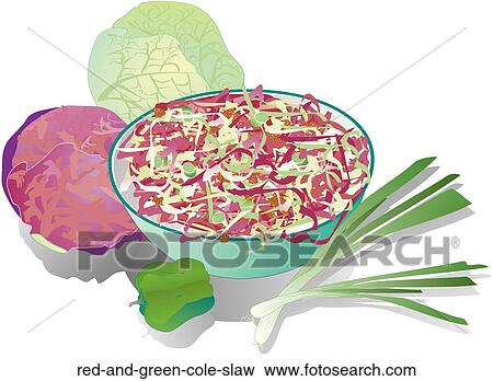 Stock Illustration - Red and Green Cole Slaw. Fotosearch