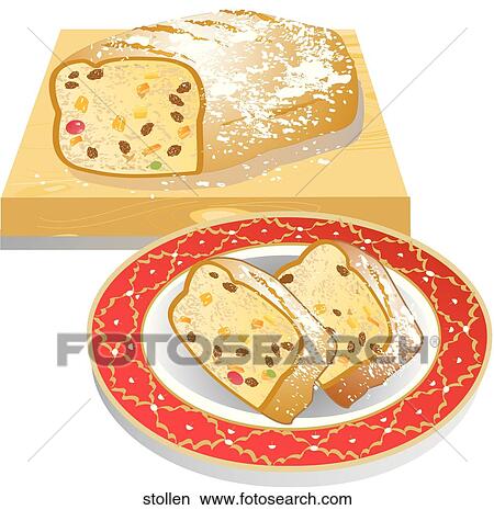 Stollen View Large Illustration Stock Illustration - Stollen. Fotosearch