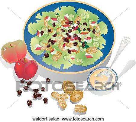 Clip Art - Waldorf Salad. Fotosearch