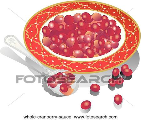 Whole Cranberry Sauce View Large Illustration Clip Art - Whole Cranberry Sauce. Fotosearch