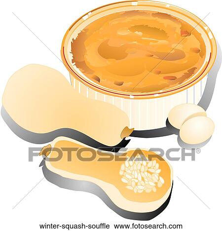 Clip Art - Winter Squash Souffle. Fotosearch