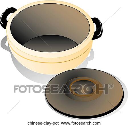 中国の素焼鉢 イラスト Chinese Clay Pot Fotosearch