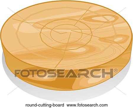 丸いまな板 クリップアート Round Cutting Board Fotosearch