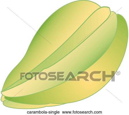 Carambola Single View Large Illustration Clip Art - Carambola Single. Fotosearch