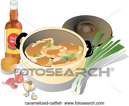 Caramelized Catfish View Large Illustration Drawing - Caramelized Catfish. Fotosearch
