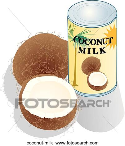 Drawing - Coconut Milk. Fotosearch