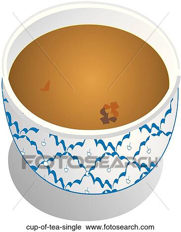 Cup of Tea Single View Large Illustration Clip Art - Cup of Tea Single. Fotosearch