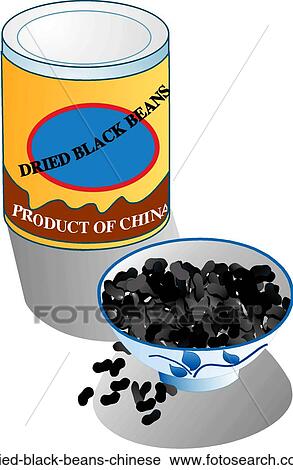 Dried Black Beans, Chinese View Large Illustration Clip Art - Dried Black Beans, Chinese. Fotosearch