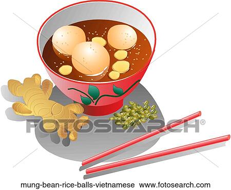 Mung Bean Rice Balls, Vietnamese View Large Illustration Clip Art - Mung Bean Rice Balls, Vietnamese. Fotosearch