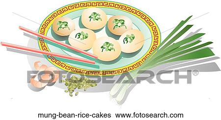 Stock Illustration - Mung Bean Rice Cakes. Fotosearch