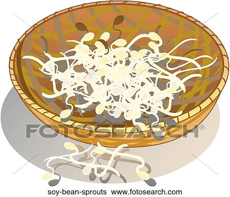 Stock Illustration - Soy Bean Sprouts. Fotosearch