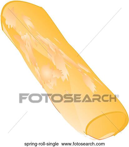 Spring Roll Single View Large Illustration Clip Art - Spring Roll Single. Fotosearch