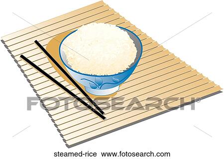Clip Art - Steamed Rice. Fotosearch