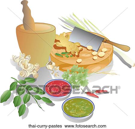 Thai Curry Pastes View Large Illustration Stock Illustration - Thai Curry Pastes. Fotosearch