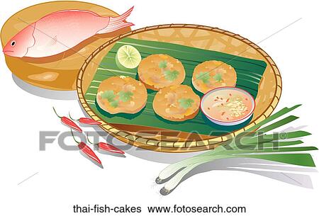 Thai Fish cakes View Large Illustration Stock Illustration - Thai Fish cakes. Fotosearch