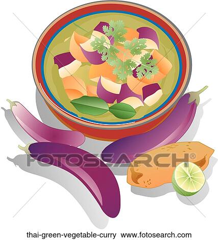 Thai Green Vegetable Curry View Large Illustration Stock Illustration - Thai Green Vegetable Curry. Fotosearch