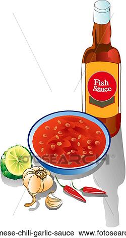 Clip Art - Vietnamese Chili-Garlic Sauce. Fotosearch