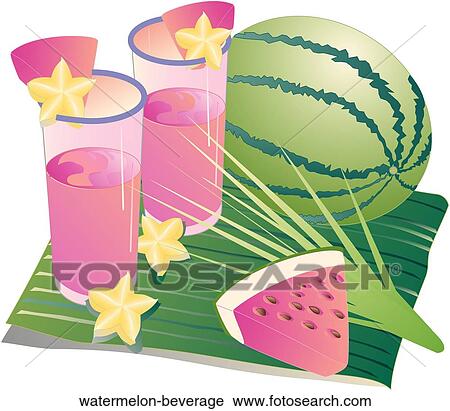 Watermelon Beverage View Large Illustration Clip Art - Watermelon Beverage. Fotosearch