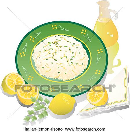 イタリア語 レモン ﾘｿﾞｯﾄ イラスト Italian Lemon Risotto Fotosearch
