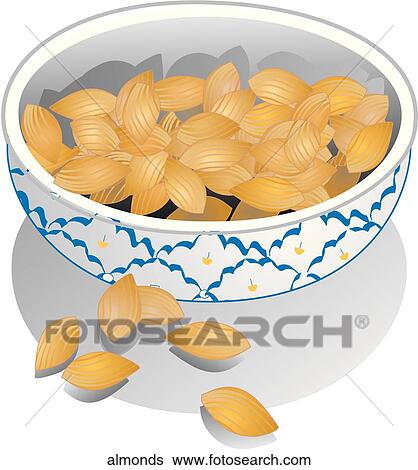 Almonds View Large Illustration Stock Illustration - Almonds. Fotosearch