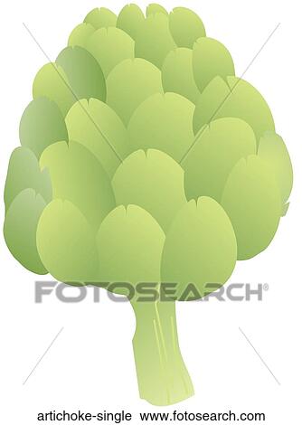 Clip Art - Artichoke Single . Fotosearch