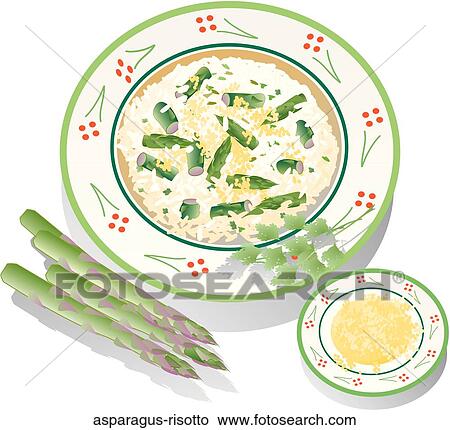 Asparagus Risotto View Large Illustration Stock Illustration - Asparagus Risotto. Fotosearch