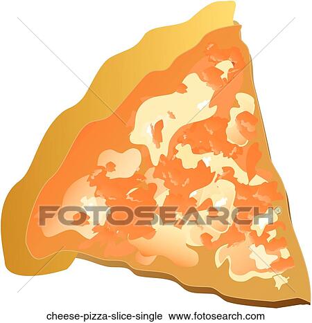 Clip Art - Cheese Pizza Slice Single. Fotosearch