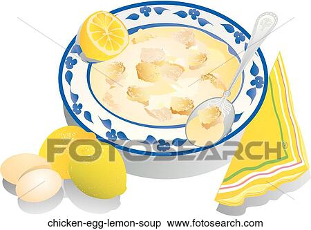 Chicken & Egg Lemon Soup View Large Illustration Stock Illustration - Chicken & Egg Lemon Soup. Fotosearch