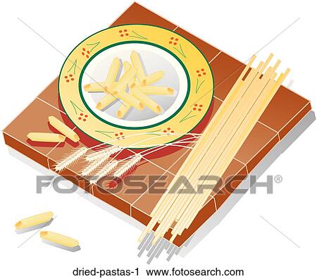 Dried Pastas 1 View Large Illustration Clip Art - Dried Pastas 1. Fotosearch