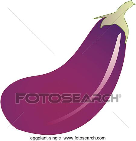 Clip Art - Eggplant Single. Fotosearch