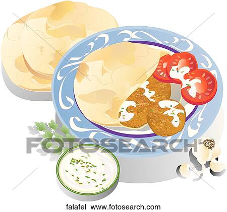 Drawing - Falafel. Fotosearch