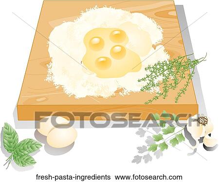 Fresh Pasta Ingredients View Large Illustration Stock Illustration - Fresh Pasta Ingredients. Fotosearch