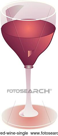 Glass Red Wine Single View Large Illustration Clip Art - Glass Red Wine Single. Fotosearch