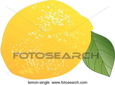 Clip Art - Lemon Single. Fotosearch