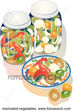 Marinated Vegetables View Large Illustration Stock Illustration - Marinated Vegetables. Fotosearch
