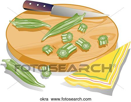 Okra View Large Illustration Clipart - Okra. Fotosearch
