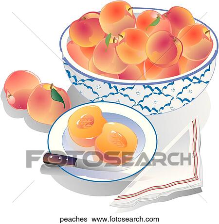 Stock Illustration - Peaches. Fotosearch