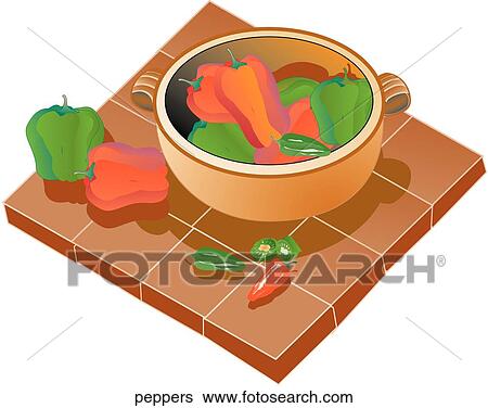 Peppers View Large Illustration Stock Illustration - Peppers. Fotosearch