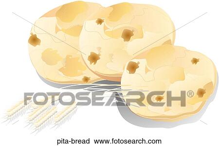 Pita Bread View Large Illustration Clip Art - Pita Bread. Fotosearch