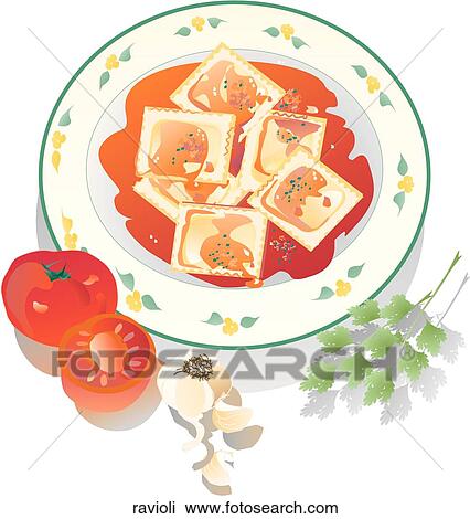 Drawing - Ravioli. Fotosearch