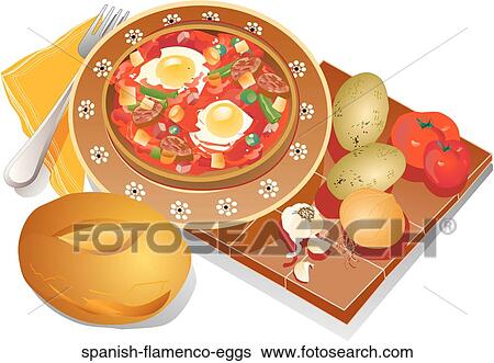 Stock Illustration - Spanish Flamenco Eggs . Fotosearch