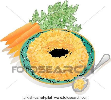 Clip Art - Turkish Carrot Pilaf . Fotosearch