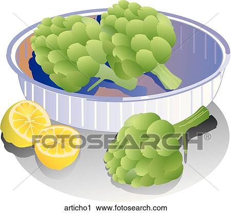Clip Art - Artichokes-Composition. Fotosearch