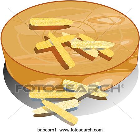 Baby Corn-Composition View Large Illustration Clip Art - Baby Corn-Composition. Fotosearch